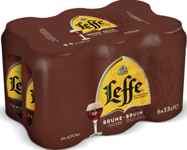 Leffe Bruin blik 6 x 0,33l